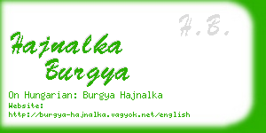 hajnalka burgya business card